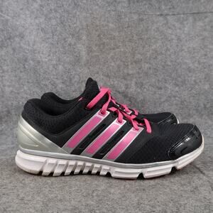 Adidas Shoes Womens 8 Athletic Trainers Running Casual Pink Black Sneaker Falcon
